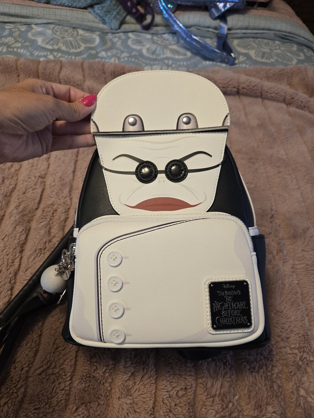 The Nightmare Before Christmas Dr. Finkelstein White & Black Mini Backpack